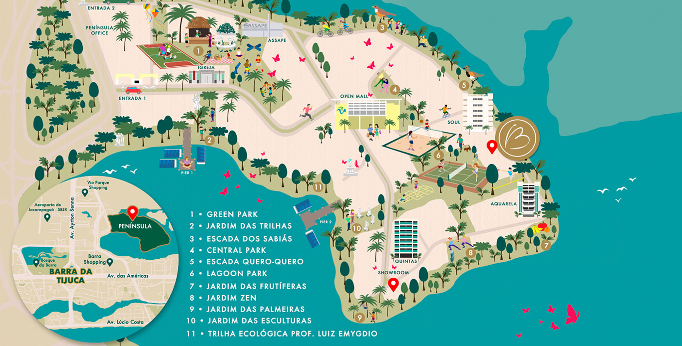 Mapa ilustrado da Península