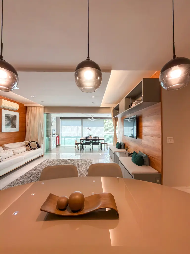 Apartamento Saint Martin Península Barra da Tijuca cozinha integrada planejada
